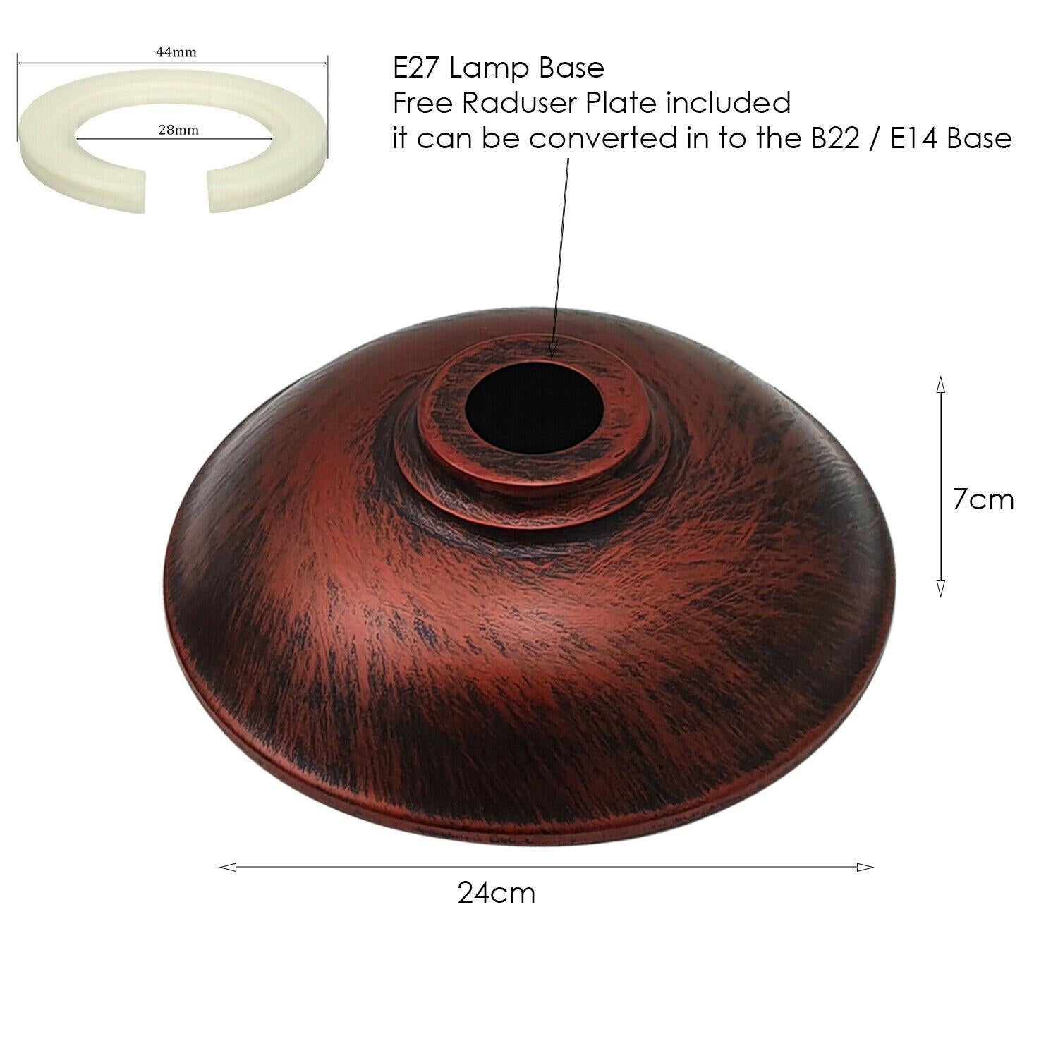 Modern Metal Pendant Shade – 24cm E27