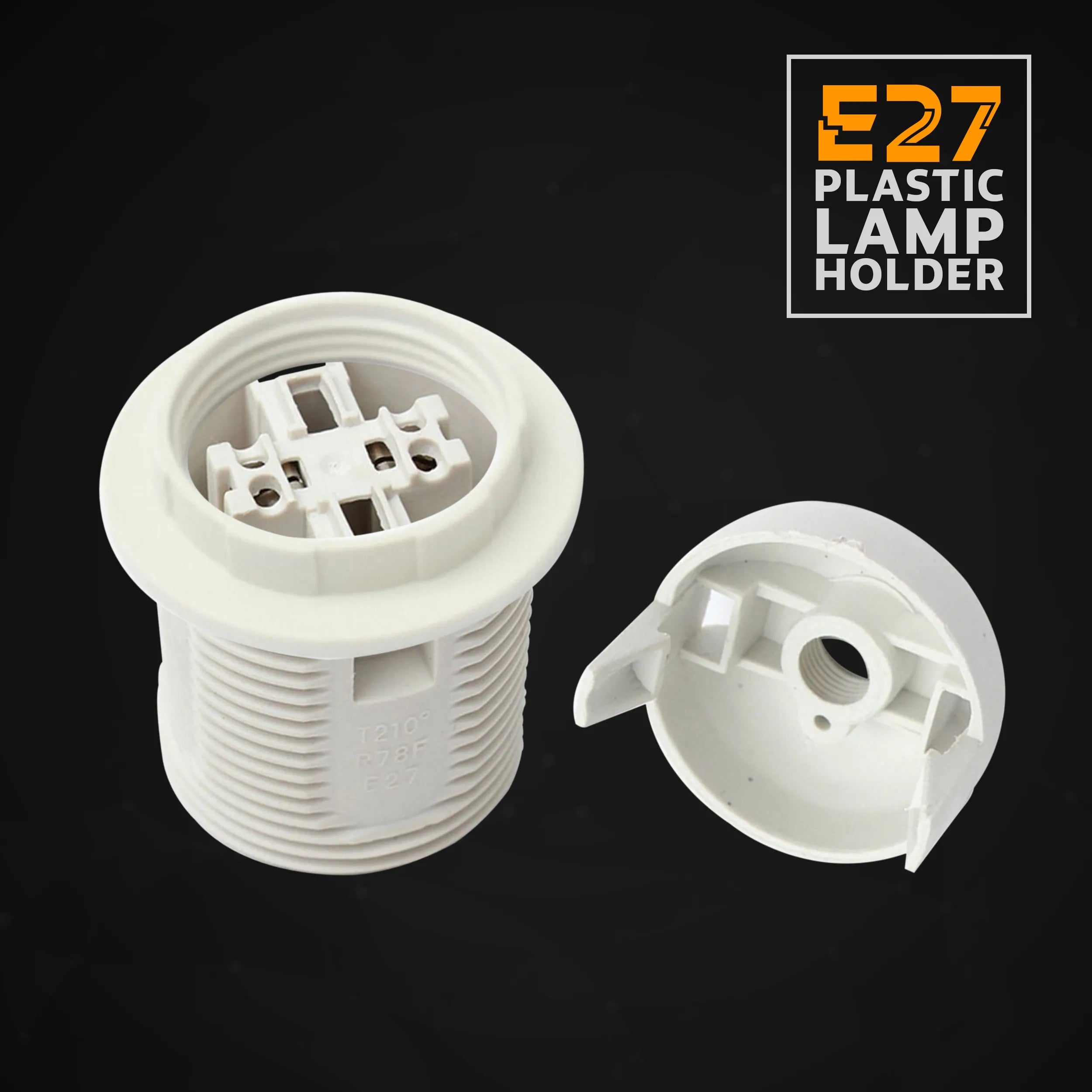 5Pack E27 Light Bulb,Pendant Socket Holder Screw White Plastic Lamp holder ~4368